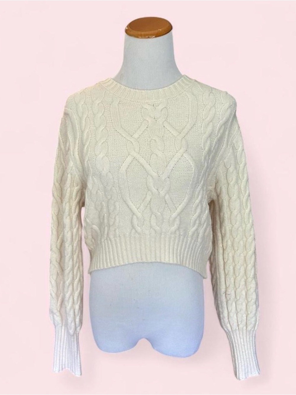 elodie cream cable knit sweater